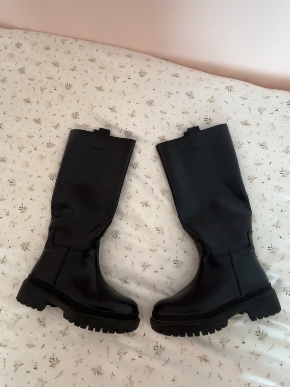 Black knee high boots